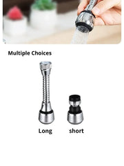 360 Degree Faucet Anti Splash Head Kitchen Water Saver Universal Rotating Bubbler Filter Nozzle Booster Nozzle Kitchen Tools