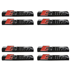2-20Pcs Glossy Black Sport Emblem Side Fender Logo Decal Trunk Fender 3D Badge for Audi S-Line Q5 Q7 A3 A4