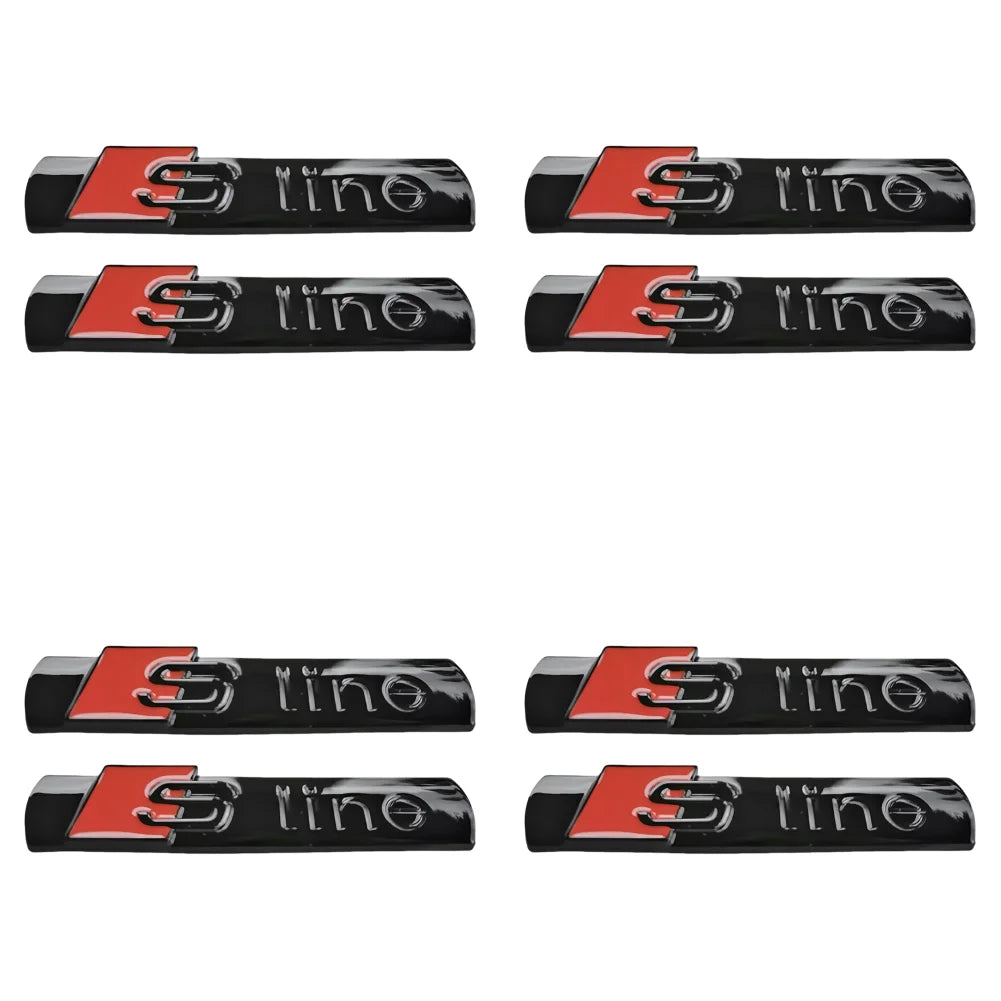 2-20Pcs Glossy Black Sport Emblem Side Fender Logo Decal Trunk Fender 3D Badge for Audi S-Line Q5 Q7 A3 A4
