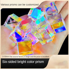 Science Cube Optical Prism Photography Hexahedral 1pcs15x15x15mm Home Decor Prism Glass Cube Topografia
